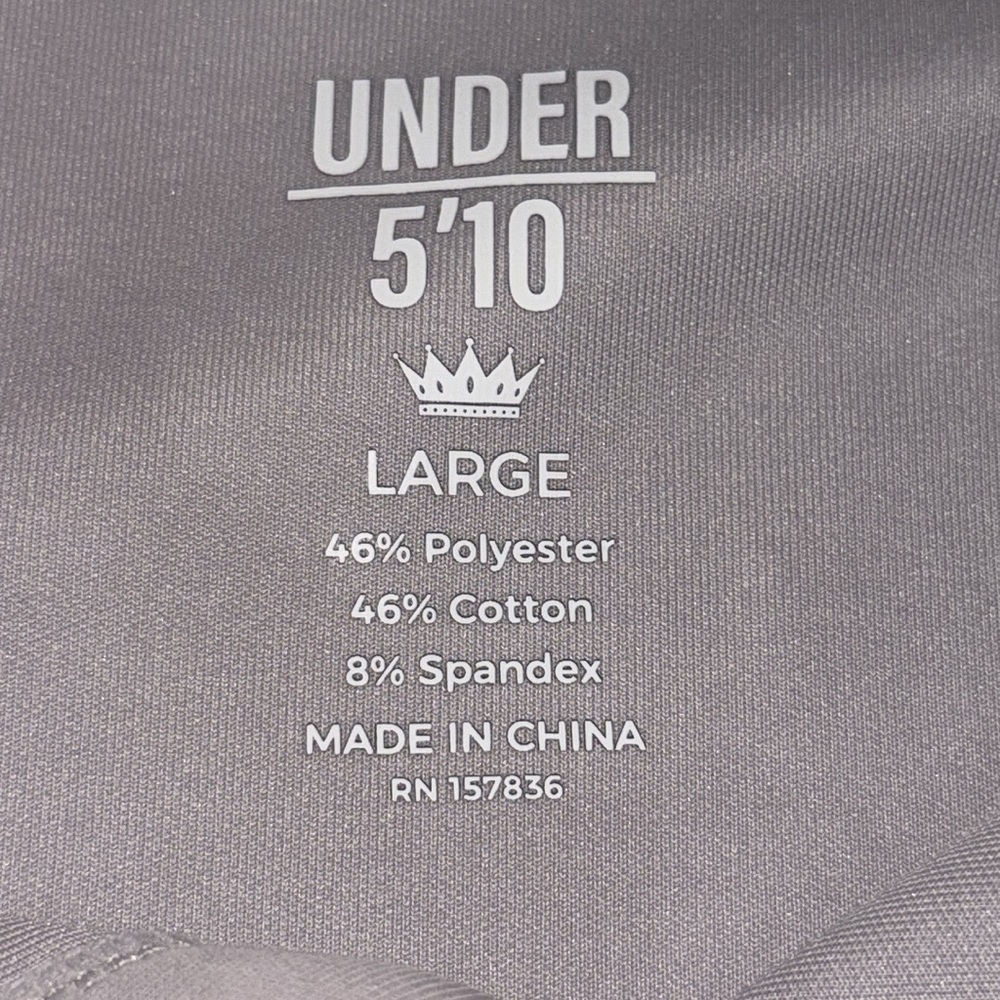 Under 5’10 Dove Gray Performance Pique Short Sleeve Button Down S/S Shirt Size L - Picture 6 of 6